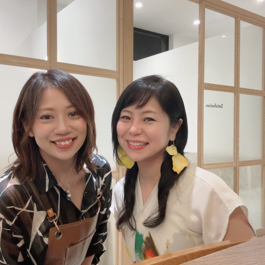 Shiny long hair after a partial Japanese hair straightening treatment in Harajuku, Tokyo